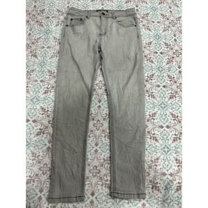 Playboy Mens Gray Straight Leg Denim Jeans Contrast Stitch Size 32x29